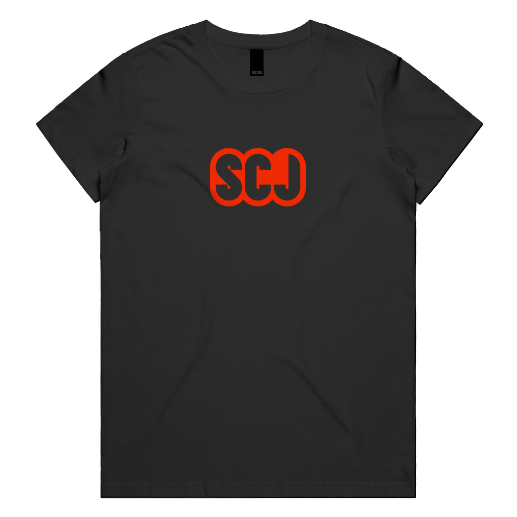 SCJ (Snatch, Clean, Jerk) Logo Red Womens Tee