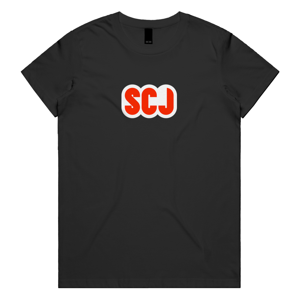 SCJ (Snatch, Clean, Jerk) White+Red Womens Tee