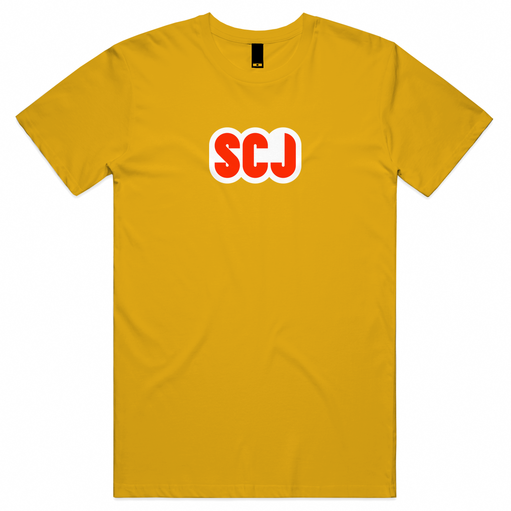 SCJ (Snatch, Clean, Jerk) White+Red Unisex Tee