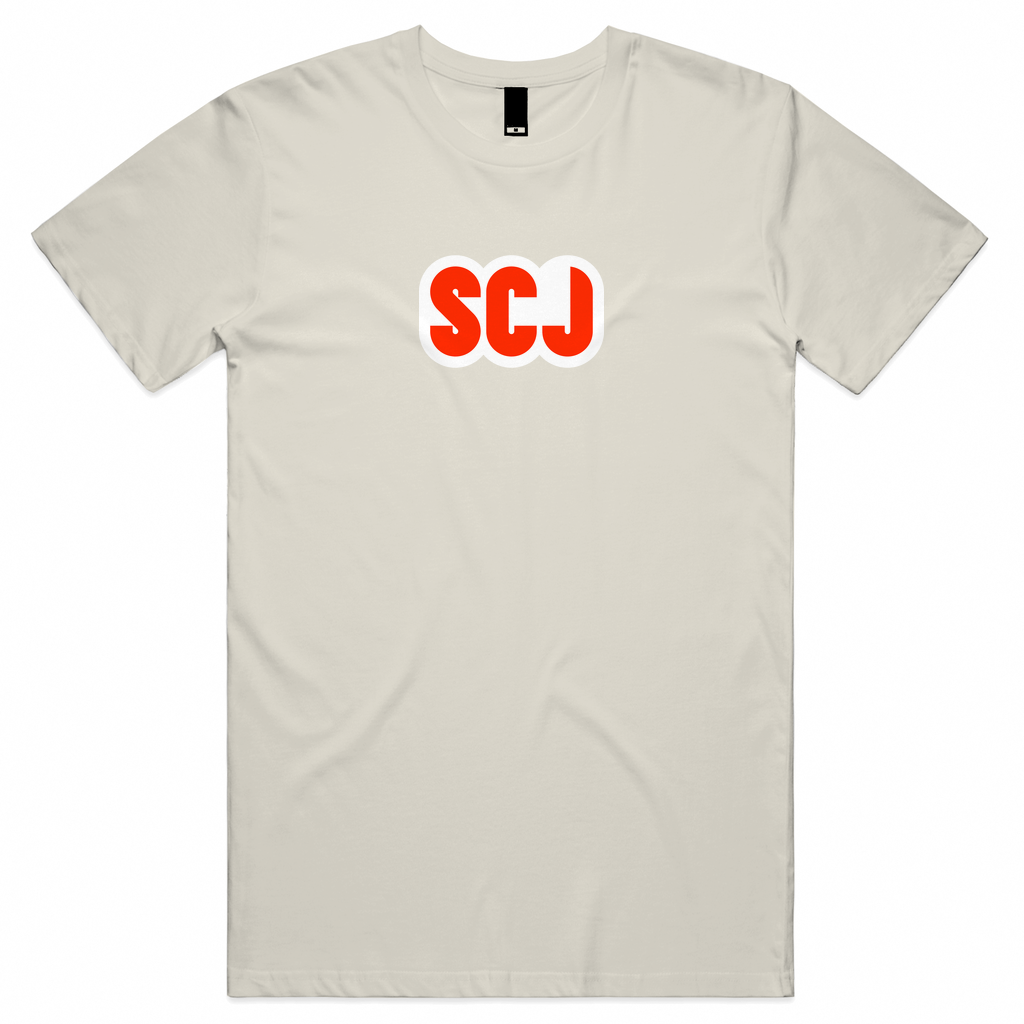 SCJ (Snatch, Clean, Jerk) White+Red Unisex Tee