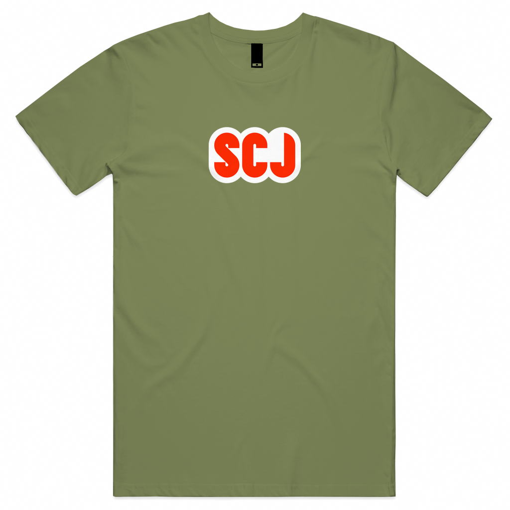 SCJ (Snatch, Clean, Jerk) White+Red Unisex Tee