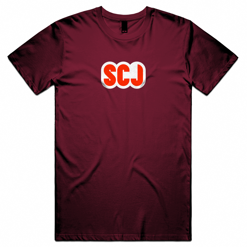 SCJ (Snatch, Clean, Jerk) White+Red Unisex Tee