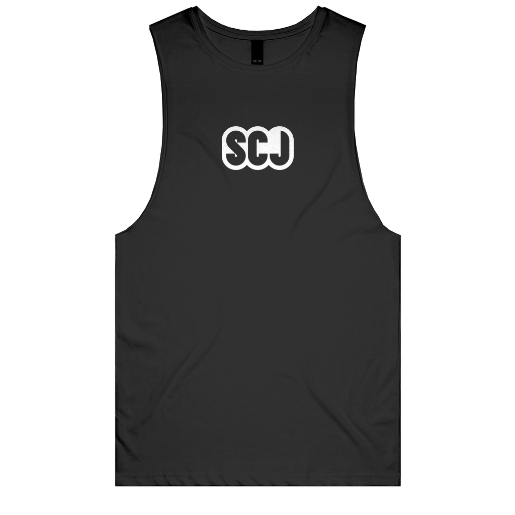 SCJ (Snatch, Clean, Jerk) White Muscle Tee