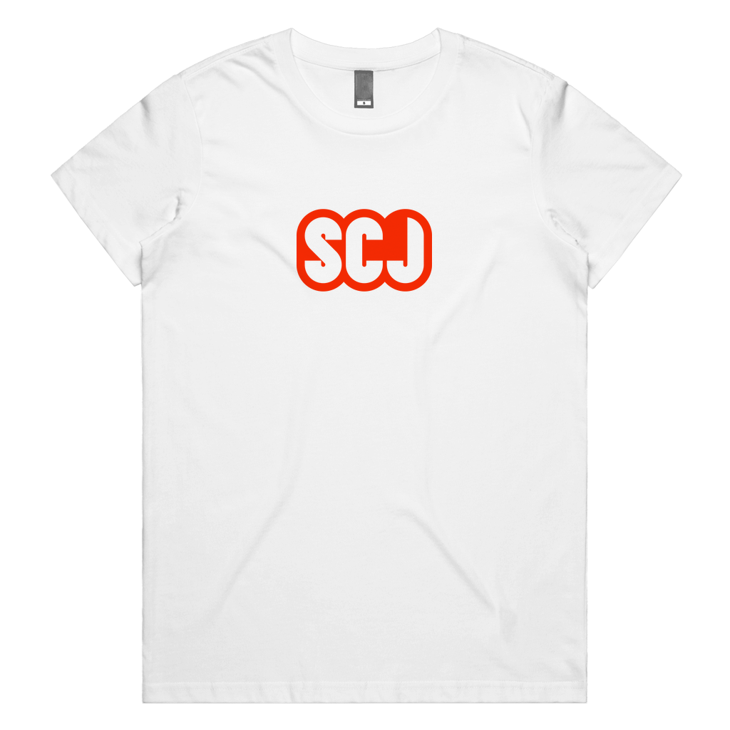SCJ (Snatch, Clean, Jerk) Logo Red Womens Tee
